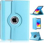 Hoes geschikt voor iPad A16 hoes 11th Generation 11 Inch 2025 Licht Blauw / iPad 2022 (10.9) 10e generatie draaibare bookcase 360° Case