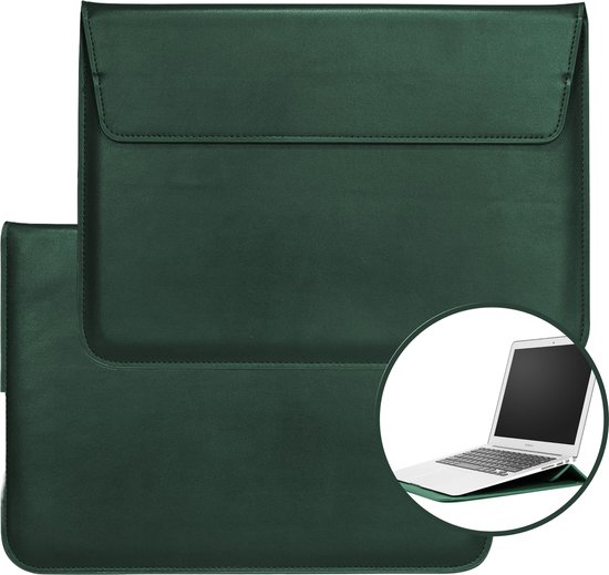 Housse Ordinateur Portable 13.3 Pouces Vert - Compatible MacBook Pro Air 13" HP Dell Lenovo ASUS - Sacoche Protection Avec Pochette