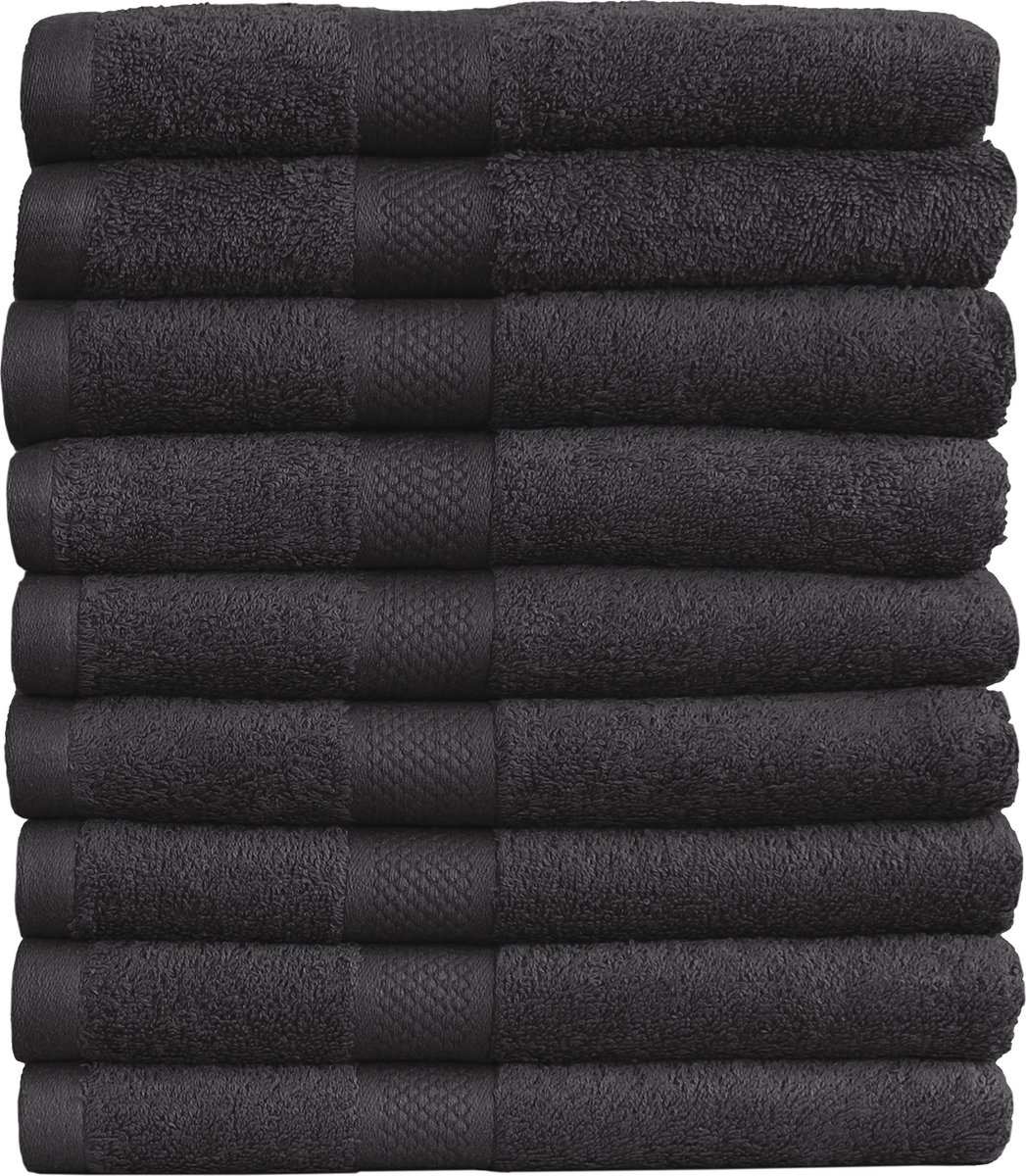 Handdoek Hotel Collectie - 9 stuks - 50x100 - zwart
