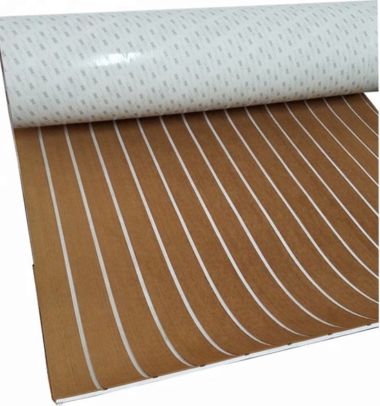 Teck en mousse EVA , Feuilles de platelage - Teck en mousse Eva - Plancher de yacht en Eva - Plancher de bateau en mousse de faux teck Eva 230x90x0.06 cm