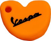 Vespa Siliconen Sleutelhoesje - Oranje met Zwarte letters - Oranje met Zwart