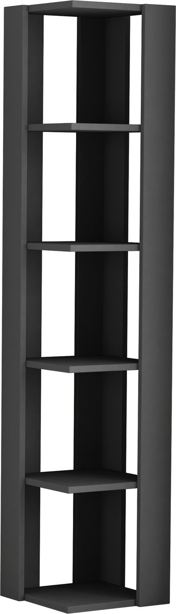 Hocus Picus Boekenkast 6 Planken - Antraciet - 32x32x161 cm