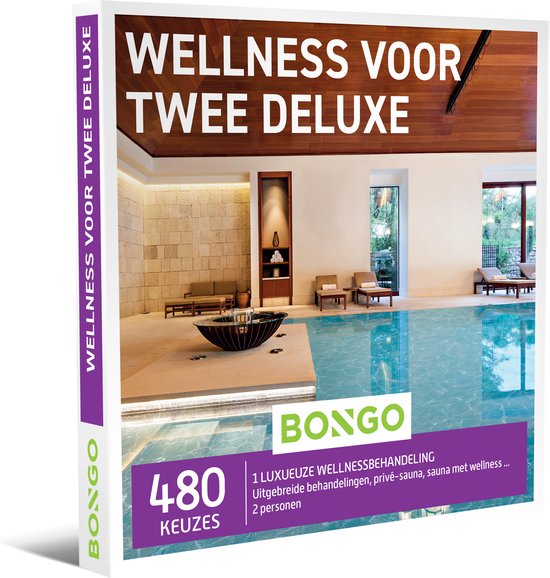 Bongo Bon België - Wellness voor Twee Deluxe Cadeaubon - Cadeaukaart : 480 wellnessarrangementen: massage, sauna, schoonheidsbehandelingen en meer