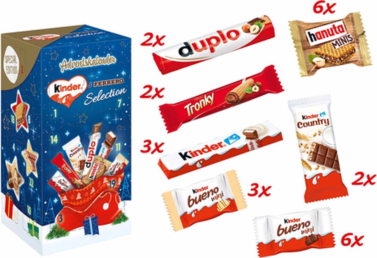Ferrero - Calendrier de l'Avent Sélection Kinder & Ferrero - 6x 295g