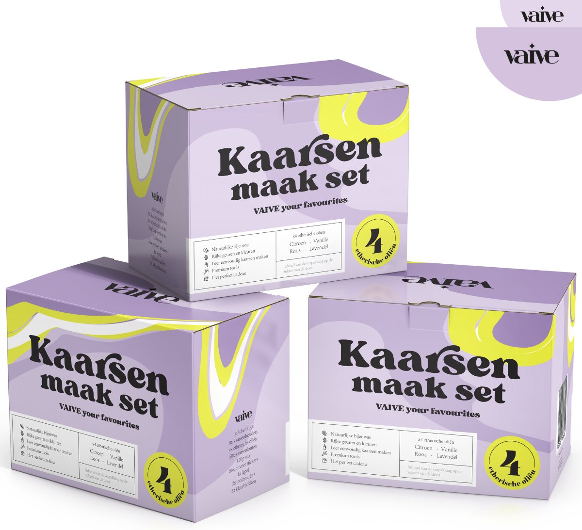 VAIVE DIY Kaarsen Maken Set - Kaarsenhouder - Geurkaars - Kaars - Voor Volwassenen & Kinderen — afbeelding 6