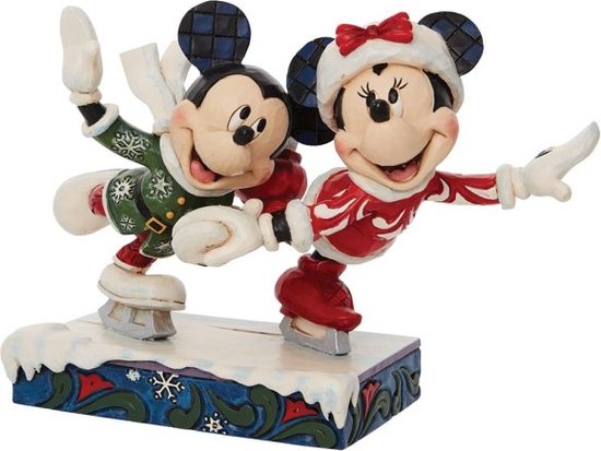 Disney Traditions Mickey and Minnie Ice Skating Figurine 13cm