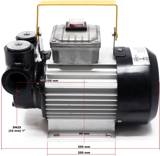 Pompe Diesel Auto-amorçante 230V 550W - Débit 60L/min, Hauteur 15m - Idéale Chauffage, Transfert Carburant