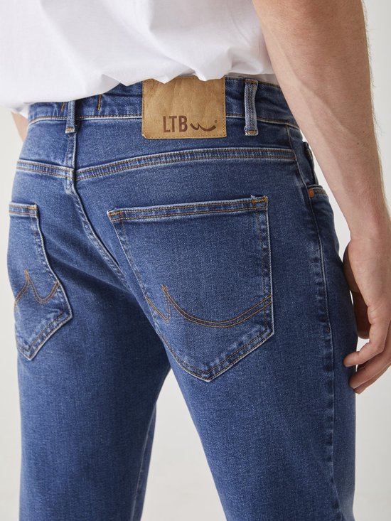 LTB Jeans Hollywood ZD Heren Straight Jean - Donkerblauw - Allon Safe Wash