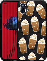 Nothing Phone (1) Hoesje Zwart Frappuccino's - Designed by Cazy