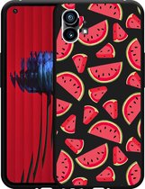 Nothing Phone (1) Hoesje Zwart Watermeloen - Designed by Cazy