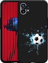 Nothing Phone (1) Hoesje Zwart Soccer Ball - Designed by Cazy