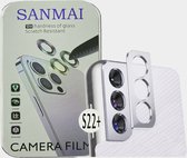 Metalen Camera Lens Protector Voor Samsung Galaxy S22 Plus Aluminium Camera Cover Frame Zilver -1stuk