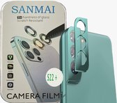 Metalen Camera Lens Protector Voor Samsung Galaxy S22 Plus Aluminium Camera Cover Frame Groen 1 stuk