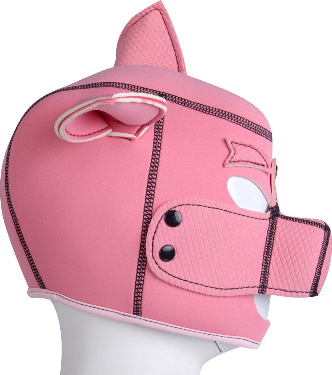Banoch | Masker "Le Pig" | neopreen roze varkensmasker | varken BDSM — afbeelding 8