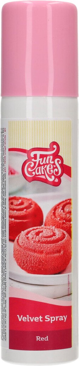 FunCakes - Spray Velours - Rouge - 100 ml