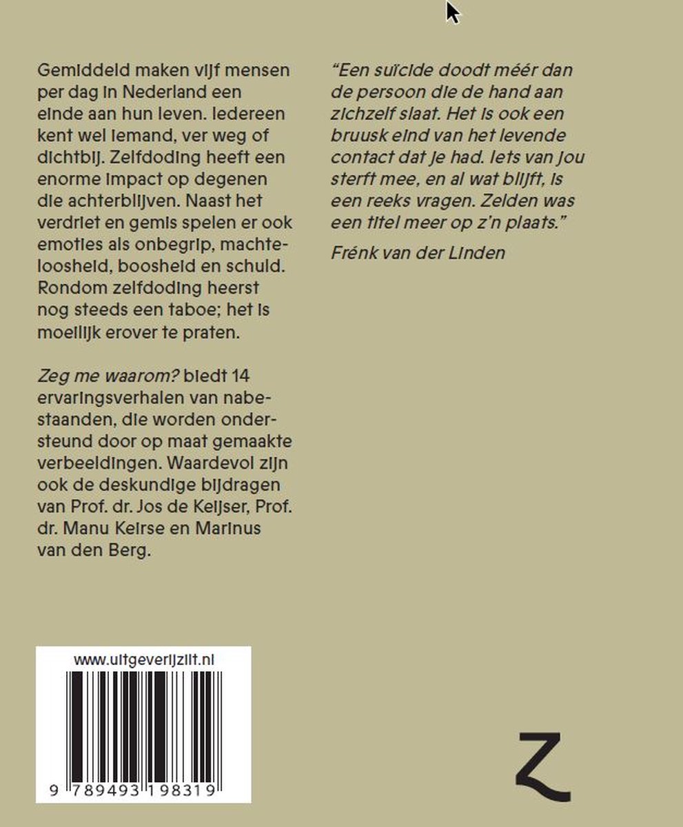 Zeg me waarom - back cover
