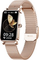 Avalue Luxe Smartwatch Dames - Horloge geschikt voor iOS, Android & HarmonyOS toestellen - Rose Goud