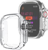 Siliconen Hoesje Geschikt voor Apple Watch Ultra Hoes Case - Hoes Geschikt voor Apple Watch Ultra (49 mm) Case - Transparant