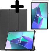Hoes Geschikt voor Lenovo Tab P11 Pro Hoes Luxe Hoesje Case Met Uitsparing Geschikt voor Lenovo Pen Met Screenprotector - Hoesje Geschikt voor Lenovo Tab P11 Pro Hoes Cover - Zwart