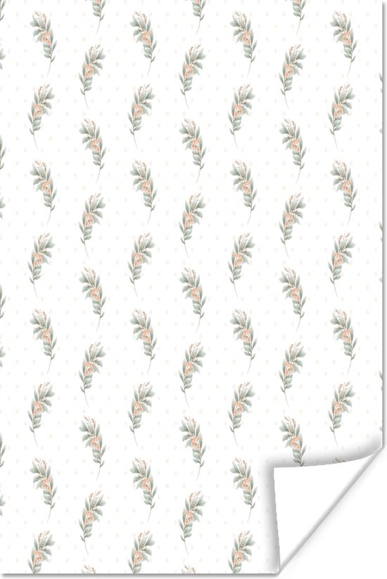 Affiche Fleurs - Feuilles - Motif - 40x60 cm