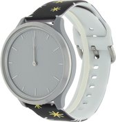 Bandje Voor Garmin Vivoactive / Vivomove Print Sport Band - Kerst Zwart (Veelkleurig) - Maat: 20mm - Horlogebandje, Armband