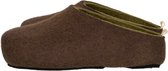 Vilten herenslof Sloping back brown Colour:Bruin/ Mosgroen Size:44