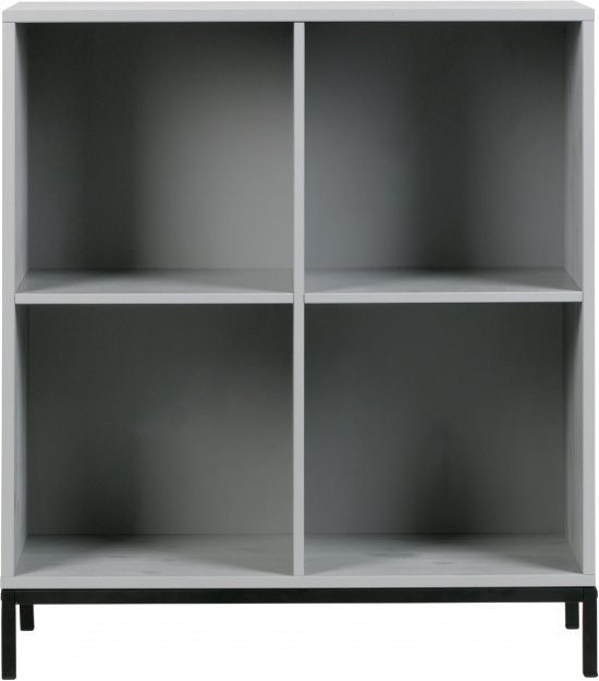 Vtwonen Boekenkast Lower Case - Hout - Grijs - 81 x 93 x 35 cm (BxHxD)