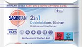 Sagrotan dettol Desinfectiedoekjes 2in1, 15 stuks