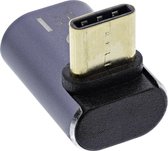 Haakse USB-C (v) naar USB-C (m) Adapter - USB4 - Haaks omhoog en omlaag - Metaal