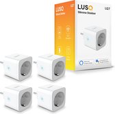 LUSQ® 4 pièces - Smart Plug - Smart Plug - Google Home et Amazon Alexa - Minuterie et compteur d'énergie via l'application Smartphone - Smart Home -