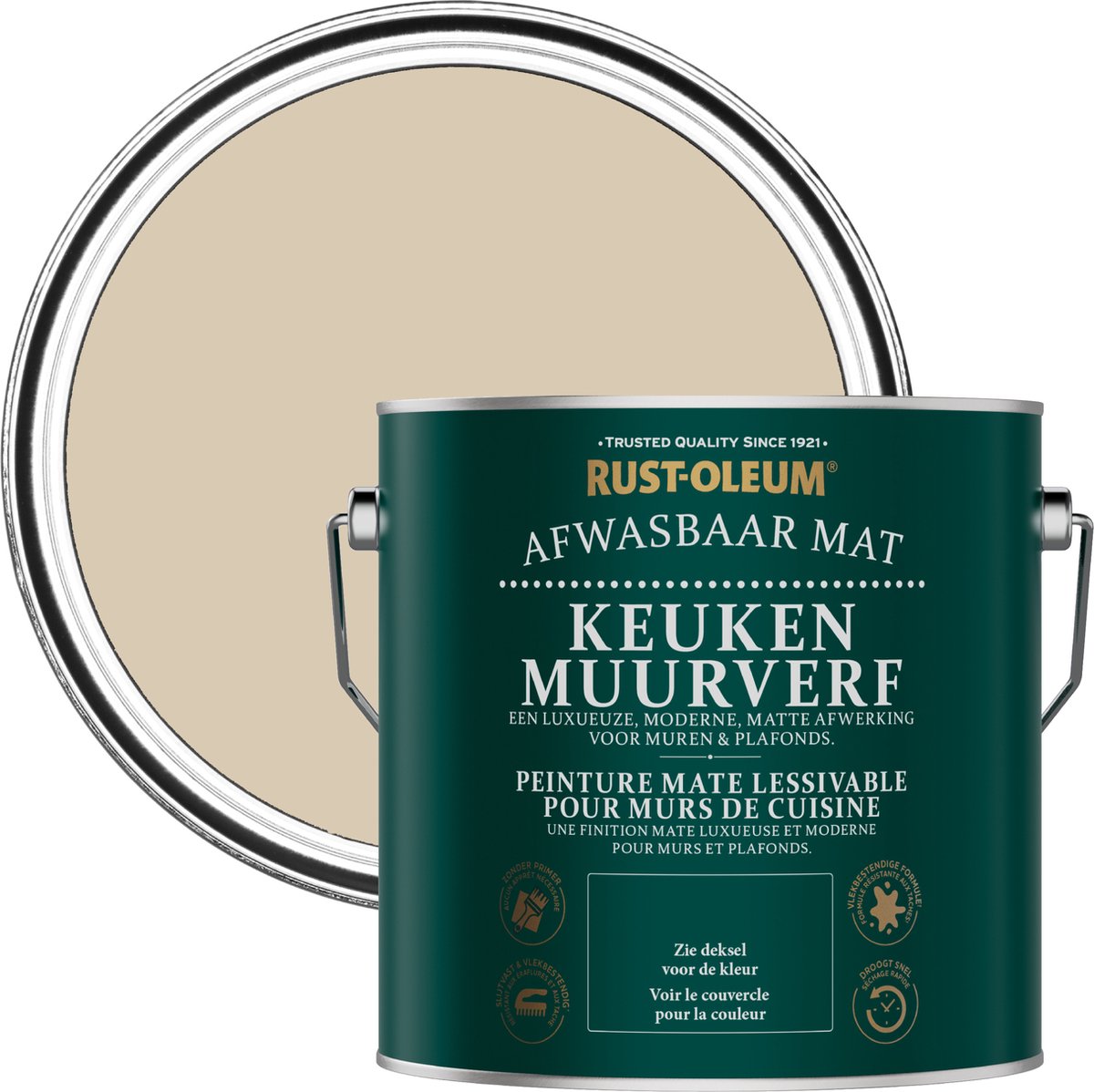 Rust-Oleum Lichtbruin Keuken muurverf - Klei 2,5L