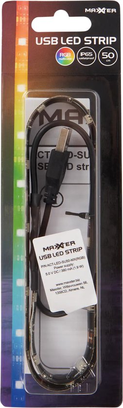 4IEDER1® USB LED-Strip - 50cm - Assorti - Perfect voor TV - Plakrand - Lamp - TV licht - LED - Strip