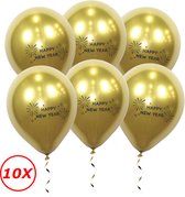Happy New Year Oud En Nieuw Versiering 2024 Nieuw Jaar Feest Artikelen Gouden Decoratie Helium Ballonnen Goud – 10 Stuks