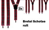 3x Bretel Schotse ruit - Schotland - Festival thema feest party fun landen schots