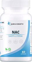 NAC (N-Acetyl-L-Cysteine) - Aminozuren supplement - 60 capsules | Muscle Concepts
