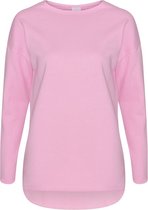 Dames trui/sweater oversized, kleur zacht roze, maat S