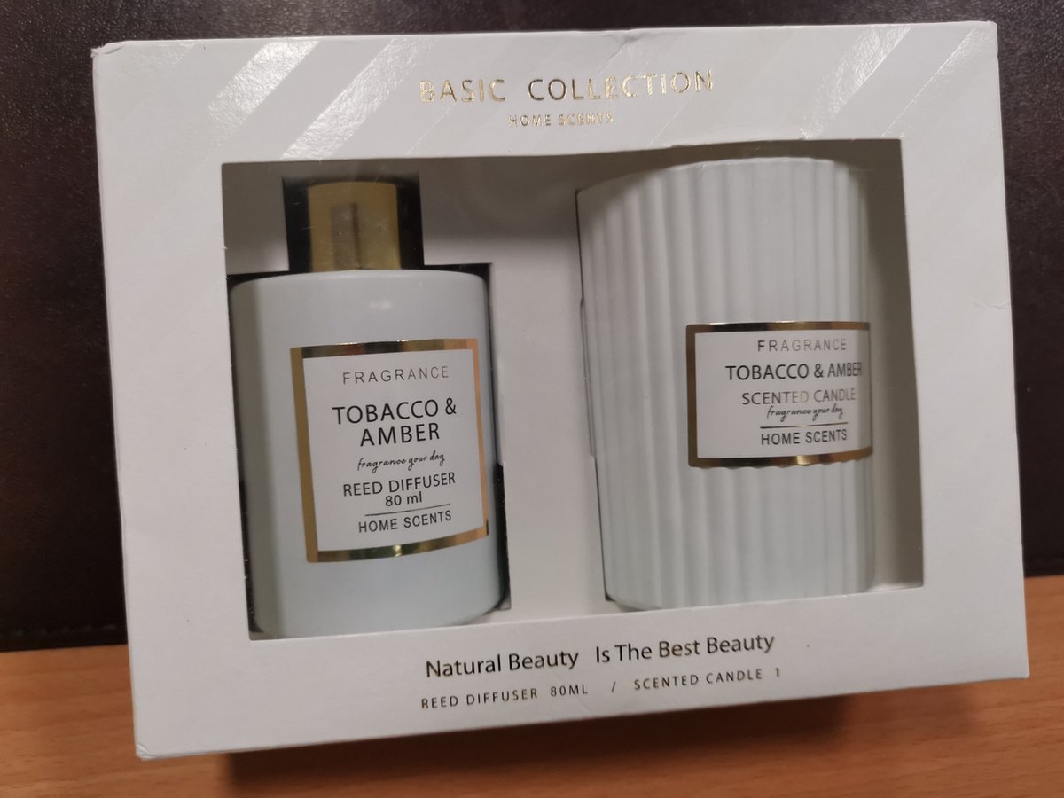 HOME SCENTS TOBACCO AND AMBER HOME SET