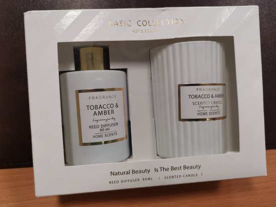 HOME SCENTS TOBACCO AND AMBER HOME SET | bol