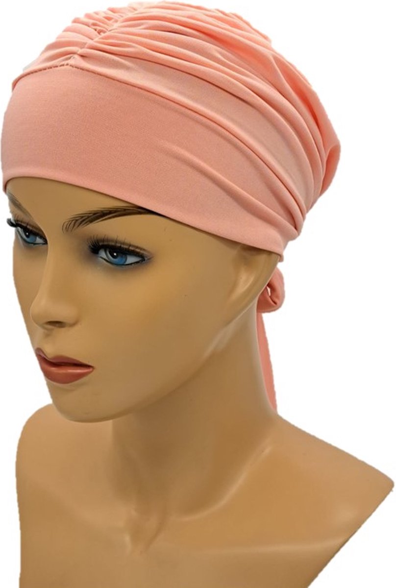 Johnson Headwear® - Chemo Wikkelmuts - Chemo muts - Mattia - Lichtroze - Dames muts - Chemo Cap - Muts - Cap - Hoofddeksel - Zomer Mutsje