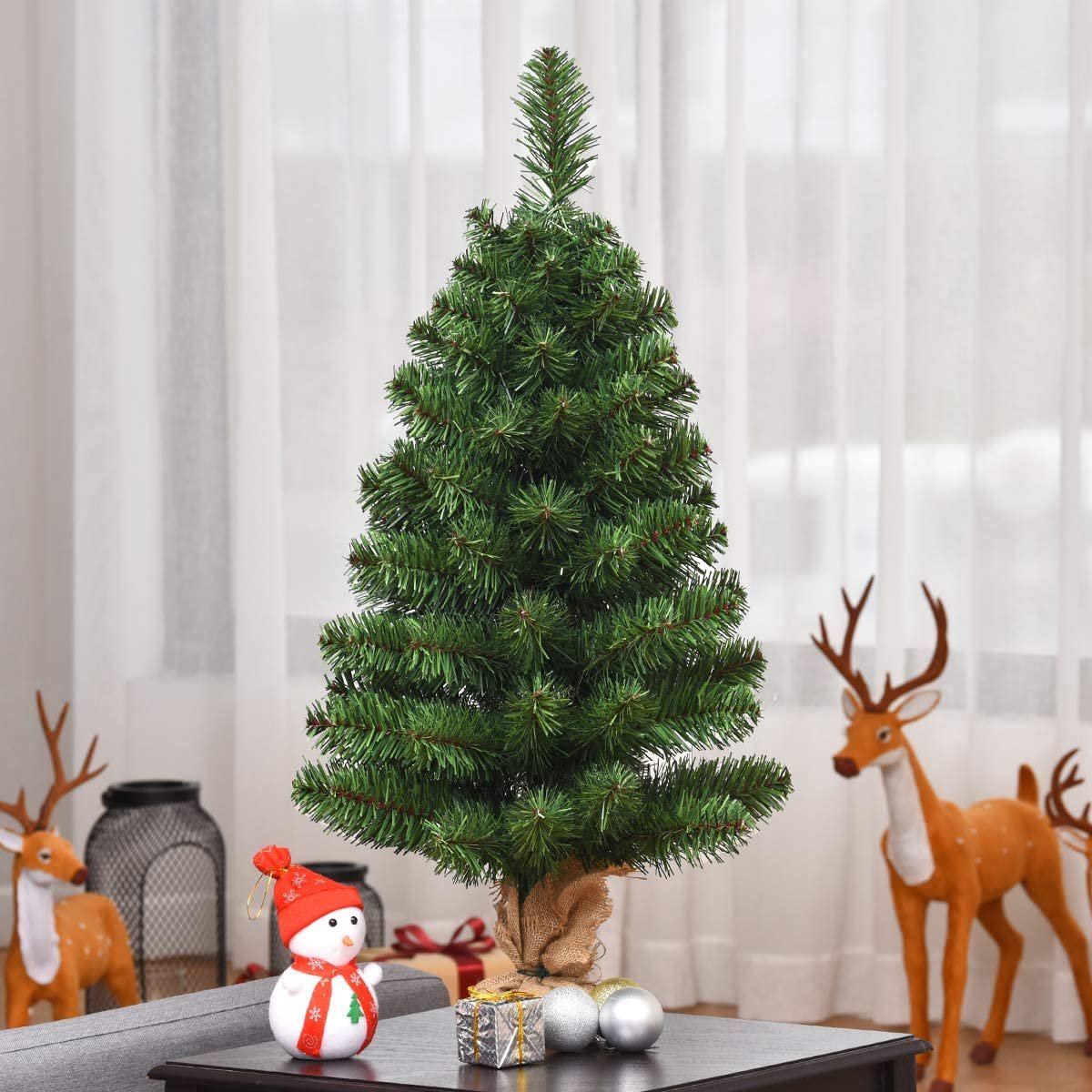 Kunstkerstboom – Premium kwaliteit - realistische kerstboom – duurzaam 45,5 x 45,5 x 90 cm