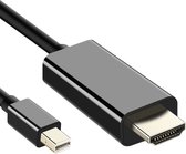 Mini DisplayPort naar HDMI kabel - 3 meter - 4K@30Hz - Zwart - Allteq