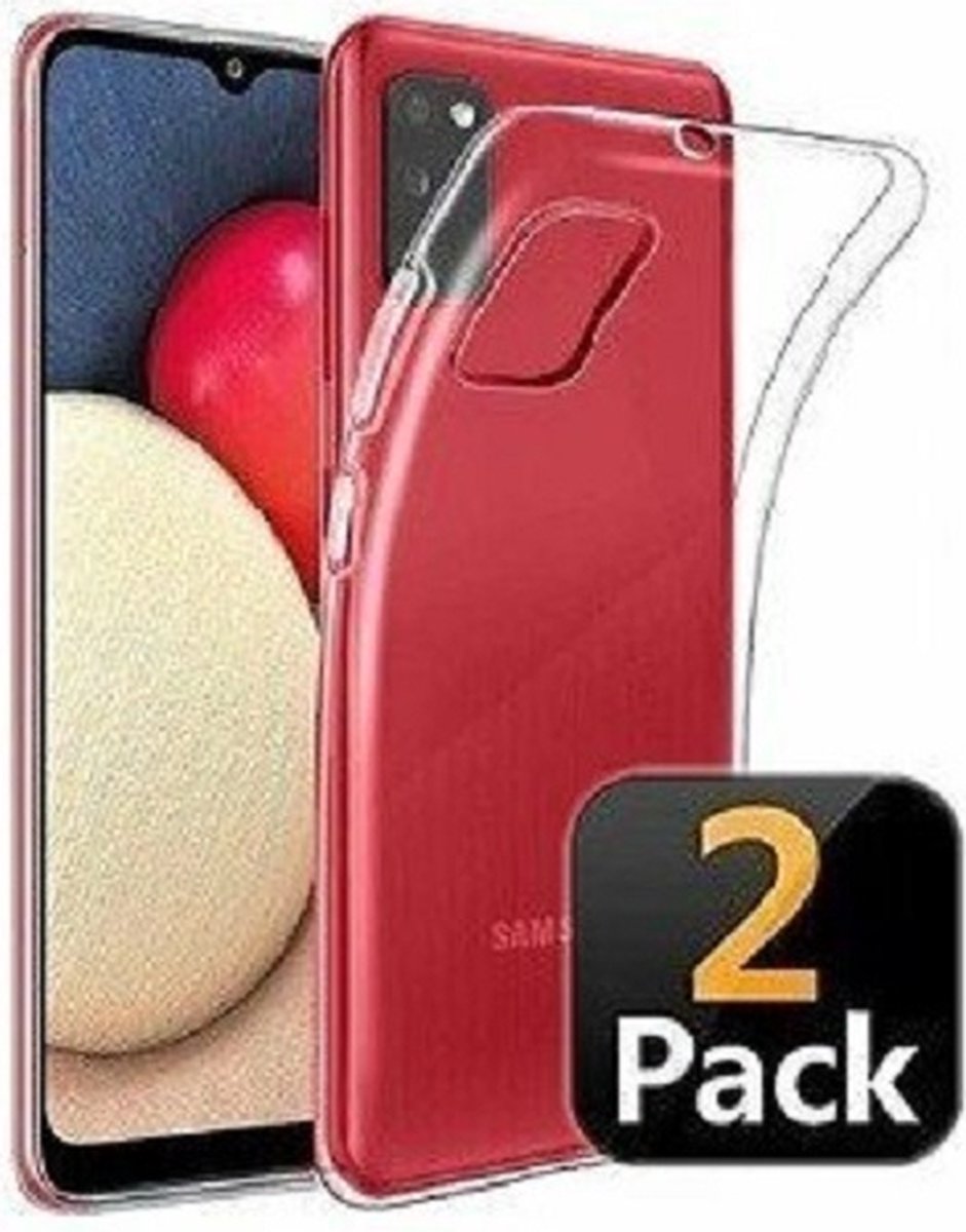 Samsung A02s Hoesje Siliconen TPU Transparant 2x