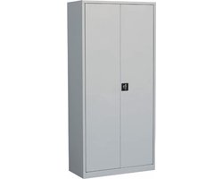 Metal File Cabinet Archiefkast Kantoorkast staal 180x80x38 cm Lichtgrijs RAL 7035 kast Met slot Opbergkasten 2 deuren staal