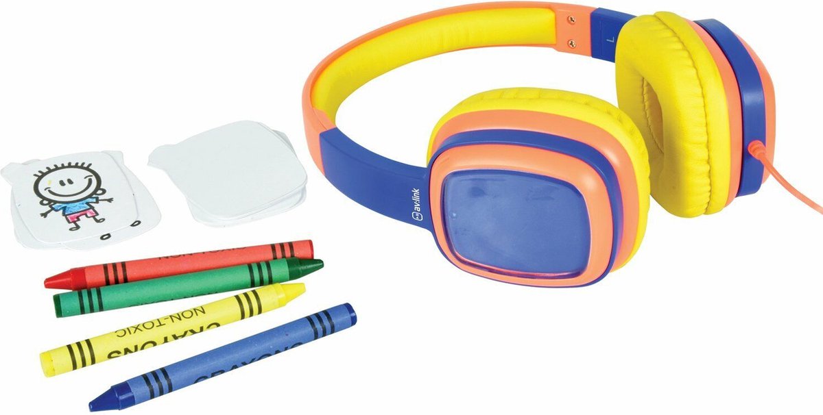 Kinder koptelefoon met verwisselbare kleurplaatjes