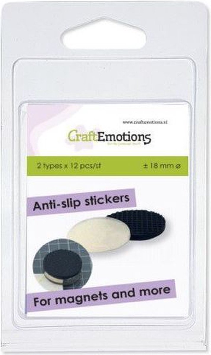 CraftEmotions Anti-slip stickers voor magneten 2 x 12 stuks ca 19mm