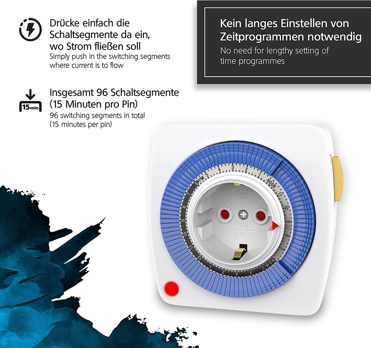 Hager – Programmateur horaire numérique 16A 230V – Interrupteur hebdomadaire – Gestion automatique éclairage et appareils électriques - Q031563
