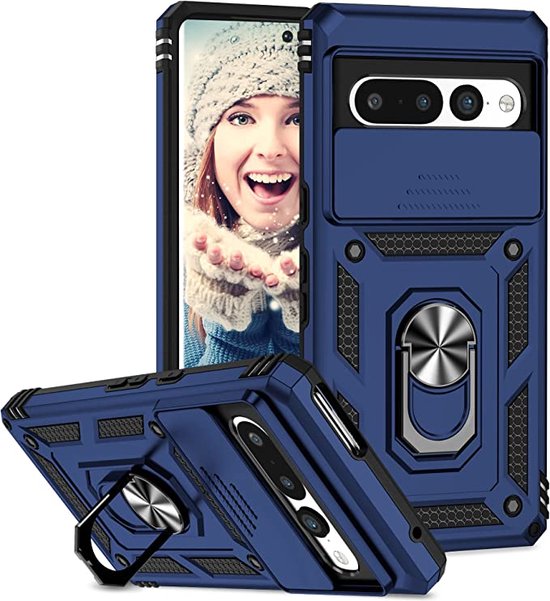 Google Pixel 7 Pro Shockproof Cover Hoesje met Slide Camera Cover en