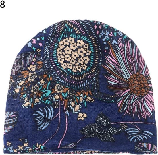 Bonnet- Boasty ® Lapis - Bonnet - Unisexe - Bonnet de style rétro - Hippie - 100 % coton