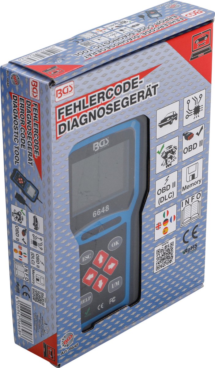 BGS OBD II (EOBD) apparaat voor foutdiagnose - 6648