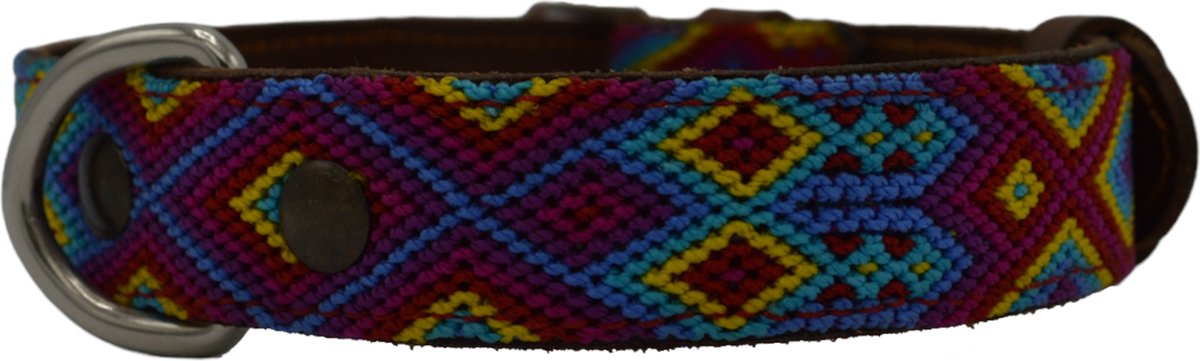Bohemi Ibiza honden halsband, maat Medium, 34 - 43cm, Leer